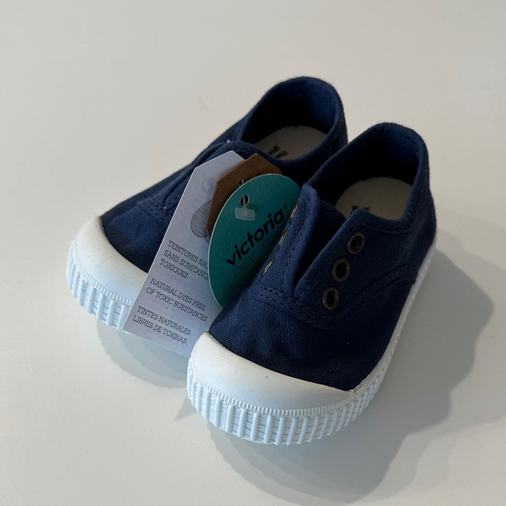 Kids Navy Canvas Sneakers